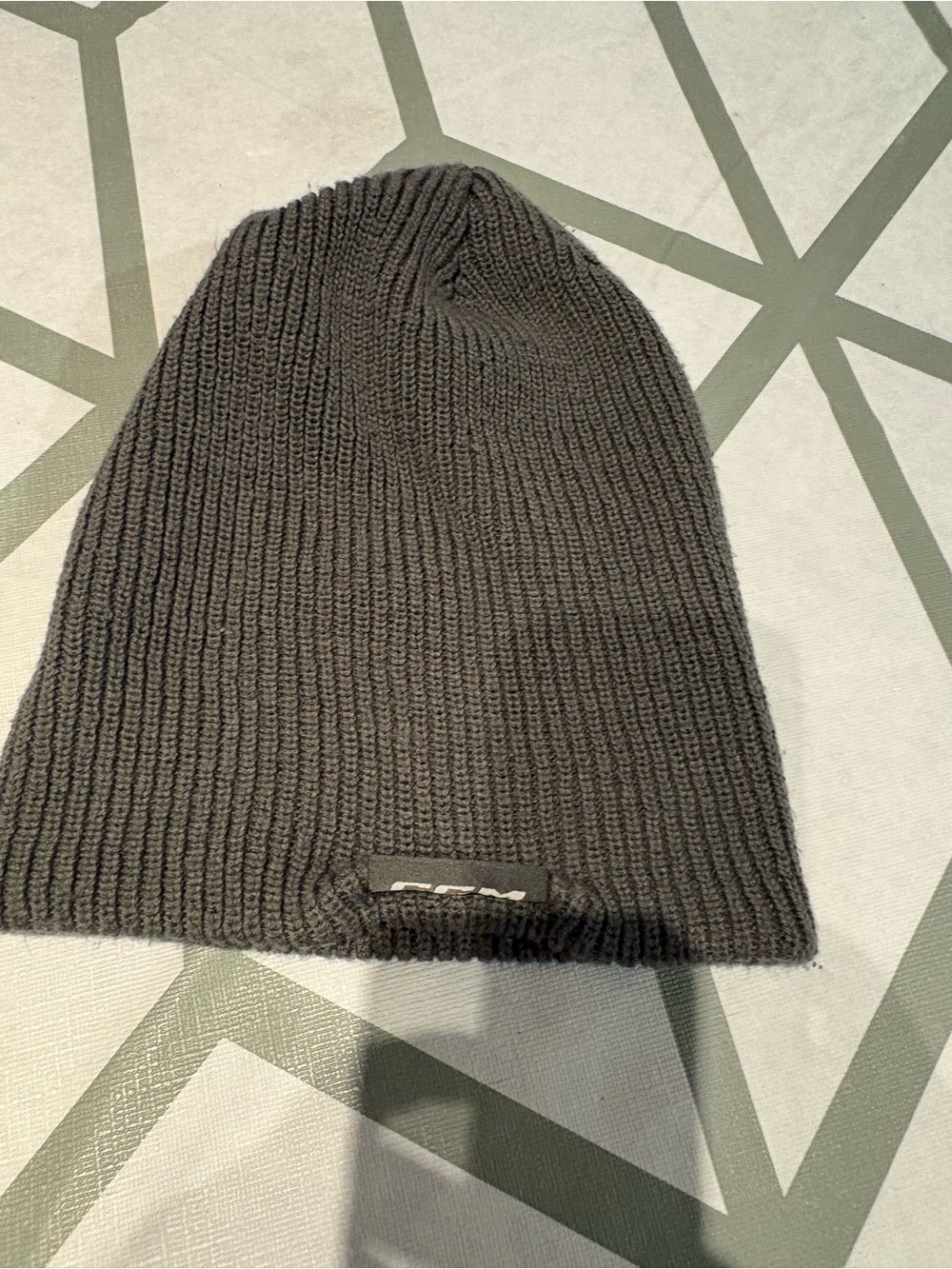 Men's Black Ribbed Knit Beanie - Unbranded